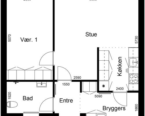 2 værelses lejlighed i Toftlund