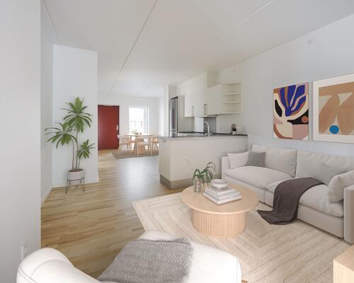 Perfekt delelejlighed for tre venner i Aarhus C