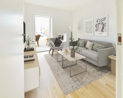 Skøn 3-værelses med terrasse og tæt på Aarhus