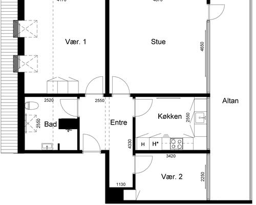 3 værelses lejlighed i Odense V