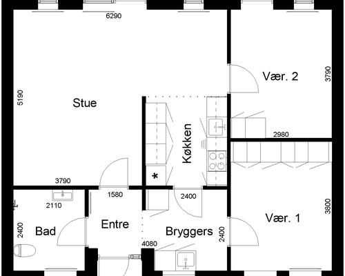 3 værelses lejlighed i Toftlund