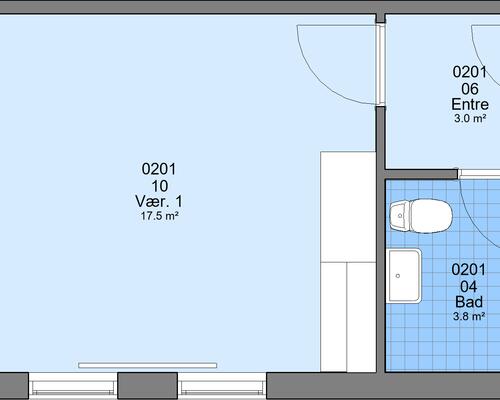 1 værelses lejlighed i Karup J