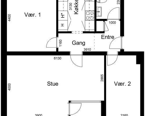 3 værelses lejlighed i Tønder