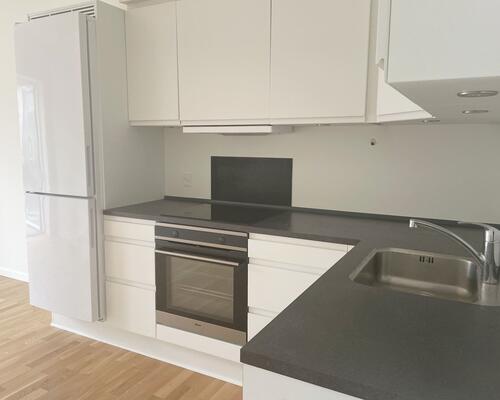 Moderne 1-værelses lejlighed med terrasse i Odense C