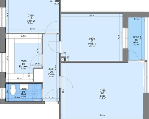 3 værelses lejlighed i Randers NV