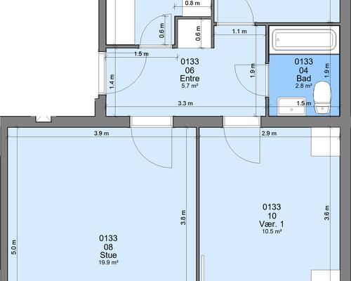 3 værelses lejlighed i Randers SV