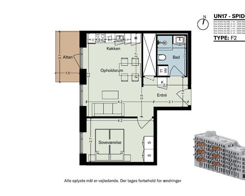 UN17 Spidsen - 2 vær. med fantastisk udsigt til Kalvebod Fælled