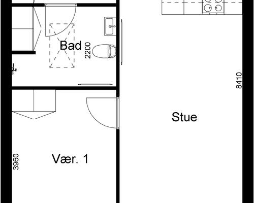 2 værelses hus i Thorsø