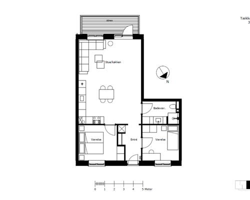 Moderne 3-vær. bolig på første sal i Tækkerhusene, Hillerød: Elevator og privat altan. Perfekt beliggenhed ved både natur og by liv