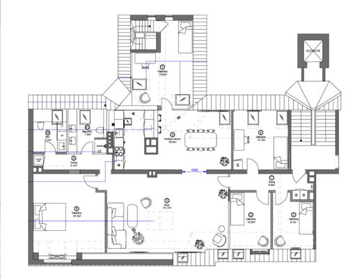 6 værelses lejlighed i København Ø