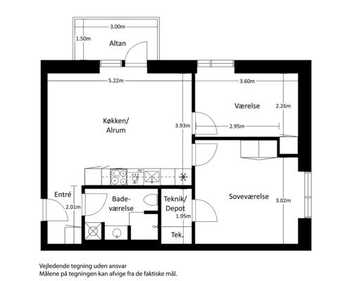 3 værelses lejlighed i Vejle