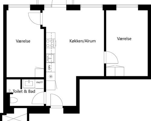 3 værelses lejlighed i Hillerød