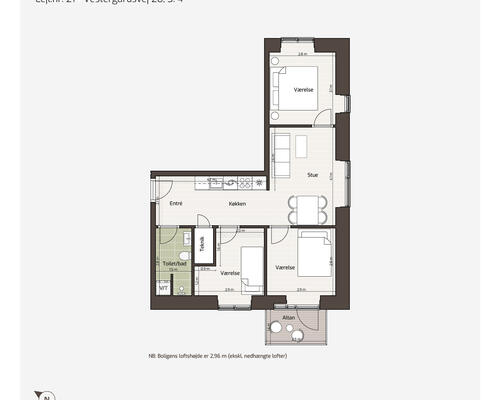 4 værelses lejlighed i Viby J