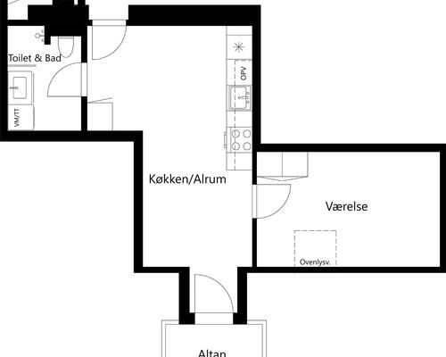 2 værelses lejlighed i Hillerød