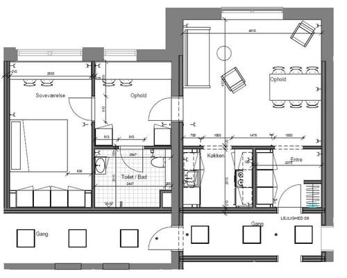 1 værelses lejlighed i Odense C