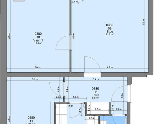 2 værelses lejlighed i Randers SV