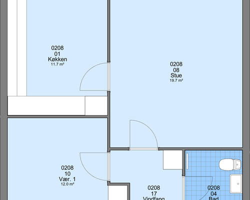 2 værelses lejlighed i Store Fuglede