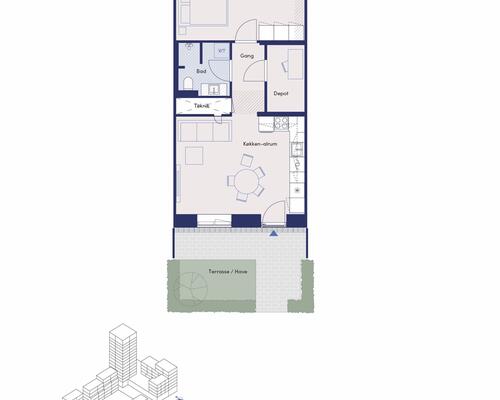 2 værelses lejlighed på Svend Aagesens Alle i Hvidovre udlejes