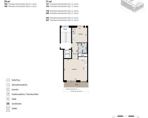 2 værelses lejlighed i København SV