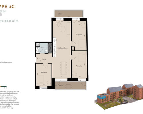 4 værelses lejlighed i Risskov