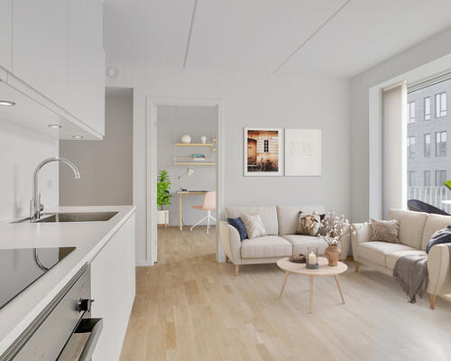 3 værelses lejlighed i København S