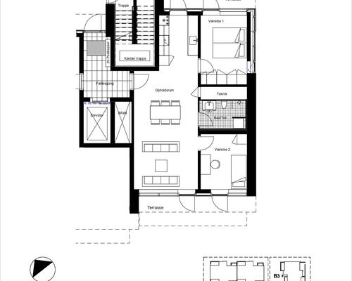 3 værelses lejlighed i Århus C