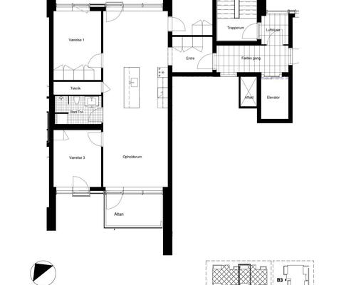 4 værelses lejlighed i Århus C