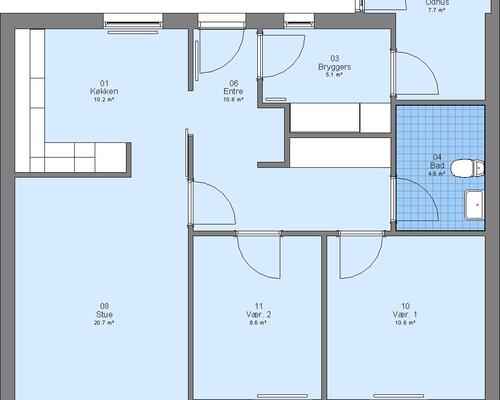 3 værelses hus i Bramming