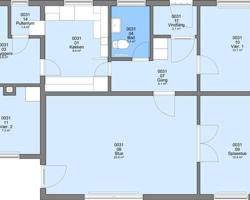 4 værelses lejlighed i Høng