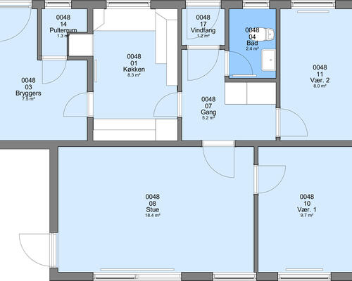 4 værelses lejlighed i Høng