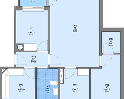 4 værelses lejlighed i Frederikshavn