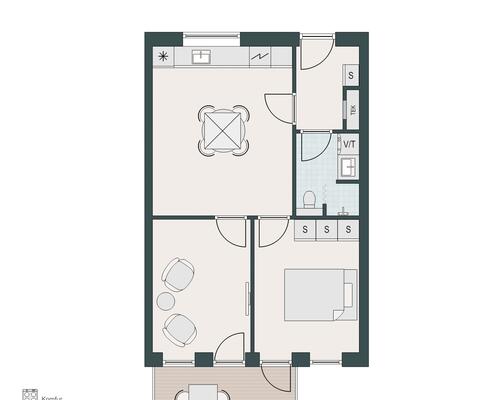 Eftertragtet 3-værelses rækkehus i Viby med egen have