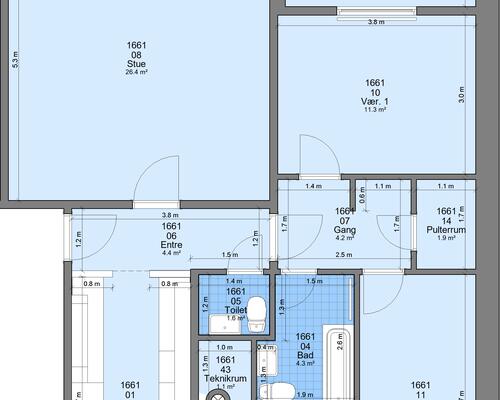 3 værelses lejlighed i Randers NV