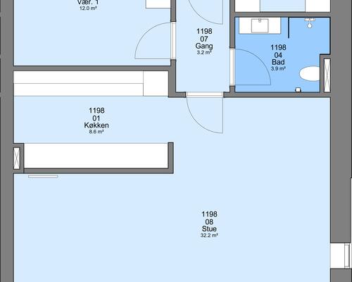 2 værelses lejlighed i Ringkøbing