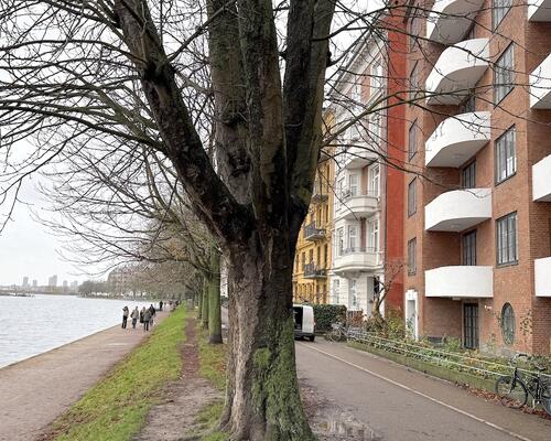 Flot møbleret lejlighed direkte til Søerne