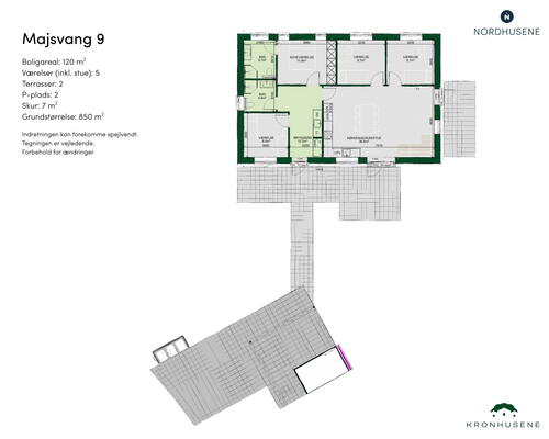5 værelses hus i Lunderskov