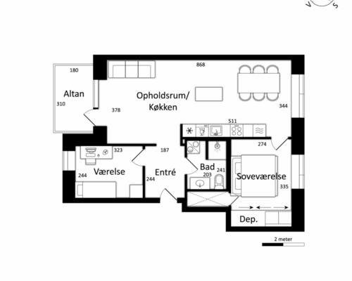 Flot nyopført 3-værelses i Strandhusene