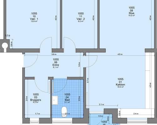 3 værelses lejlighed i Randers NØ