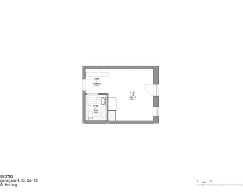 1 værelses lejlighed i Herning