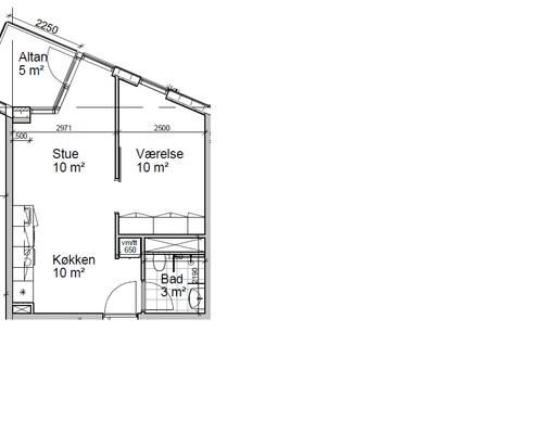 Skøn 2'er i nyere ejendom