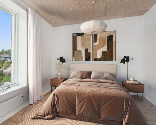 Unikke etplans huse med egen p-plads