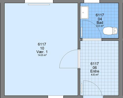 27 m2 værelse i Skive