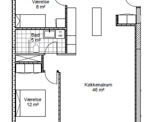 3 værelses lejlighed i Skanderborg