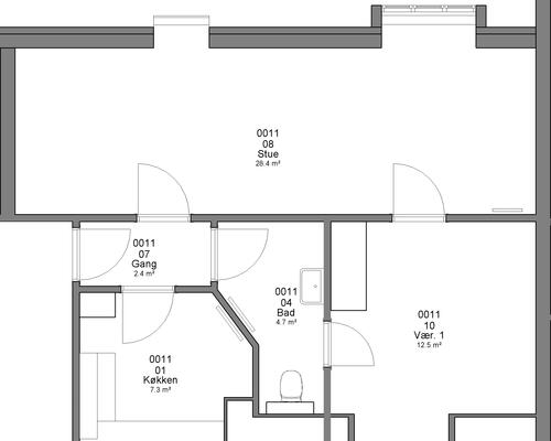 2 værelses lejlighed i Haderslev