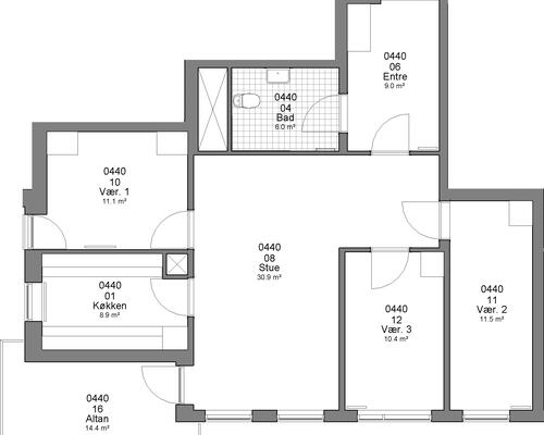 4 værelses lejlighed i Haderslev