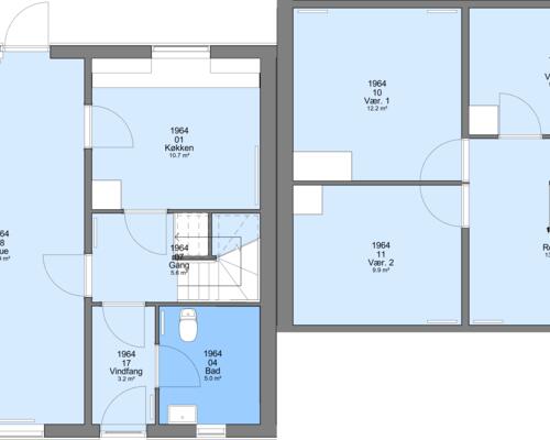 4 værelses lejlighed i Hammel