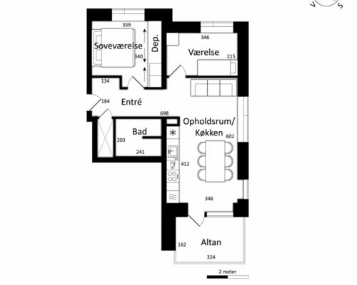 Flot nyopført 3-værelses i Strandhusene