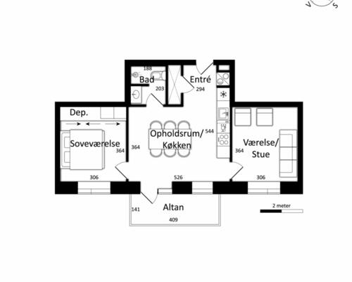 Flot nyopført 3-værelses i Strandhusene