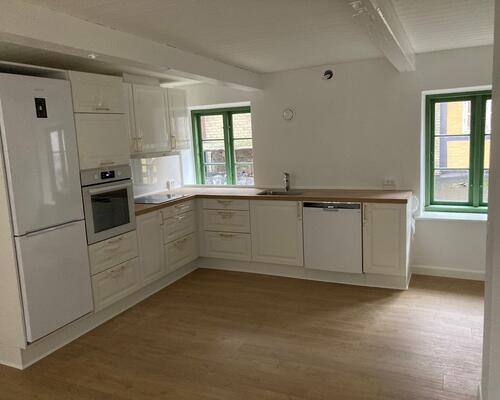 Nyetableret 2 vær. lejlighed i midtbyen, alt er nyt.