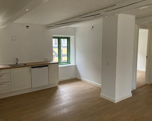 Nyetableret 2 vær. lejlighed i midtbyen, alt er nyt.